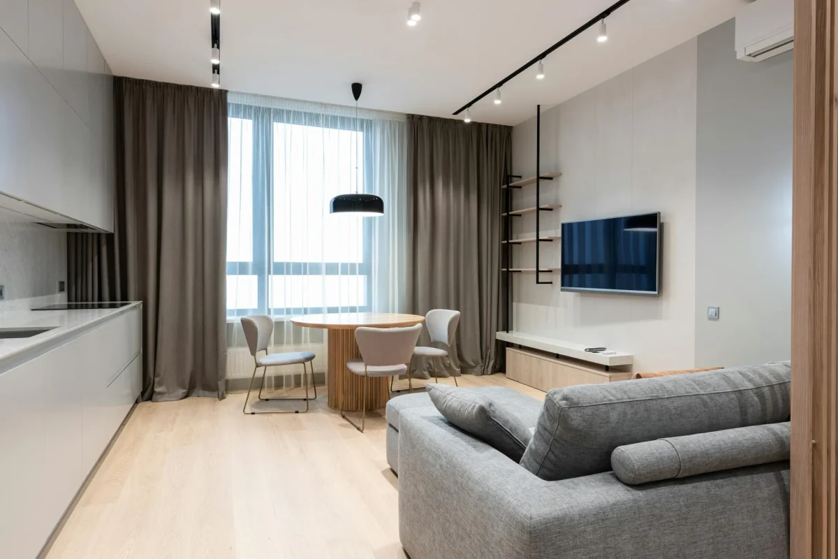 Modern Living Room Light Wood Floor