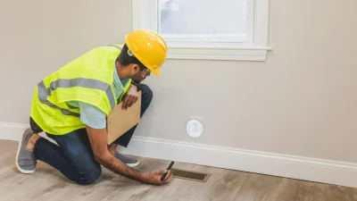 Moisture Meter Floor Inspection