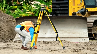 Moisture Meter Floor Leveling Construction Site