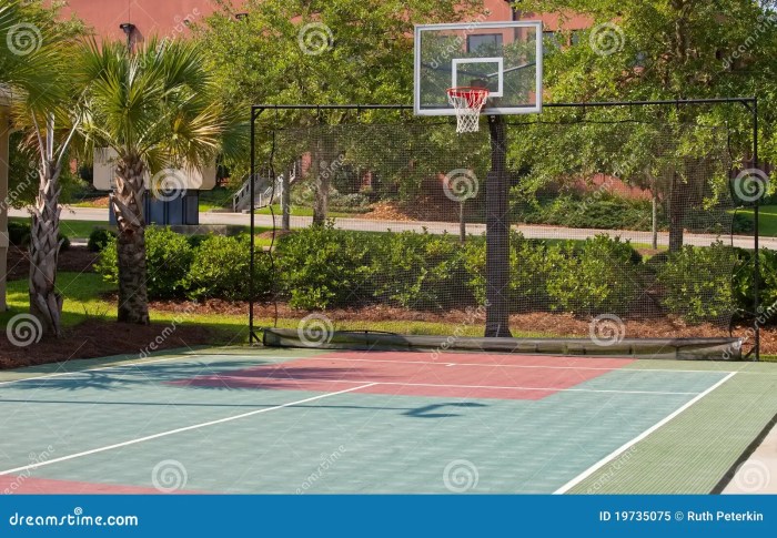 Lantai lapangan basket outdoor