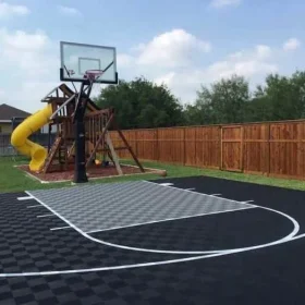 Backyard Basketball Court Flooring - ModuTile - Outdoor Sport Tiles
