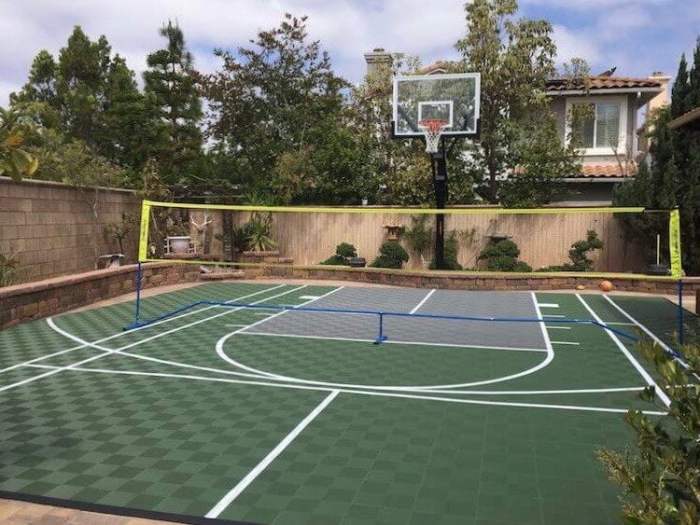 Backyard Basketball Court Flooring - ModuTile - Outdoor Sport Tiles