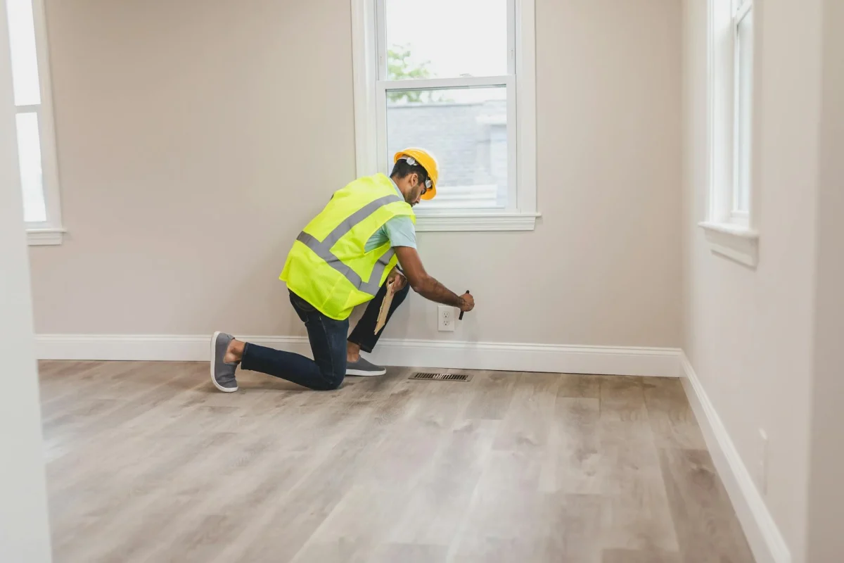 Professional Worker Flooring Specialist