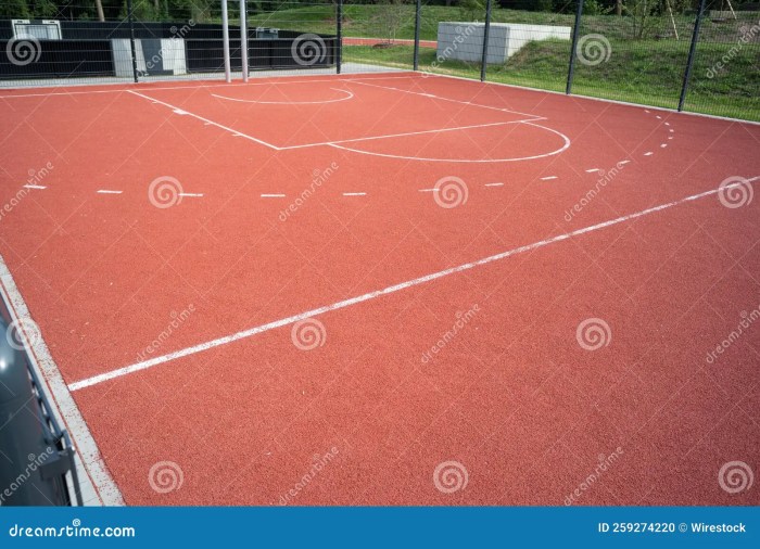 Lantai lapangan basket outdoor