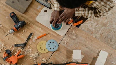 Wood Filler Sandpaper Carpentry Tools