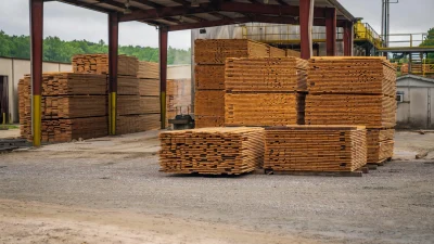 Wood Flooring Planks Construction Site