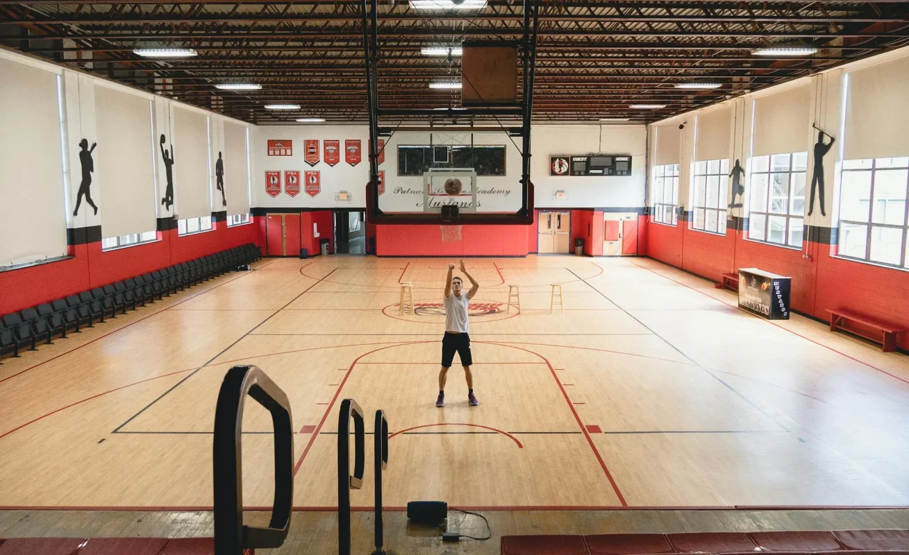 Wood Gym Floor Basketball Court