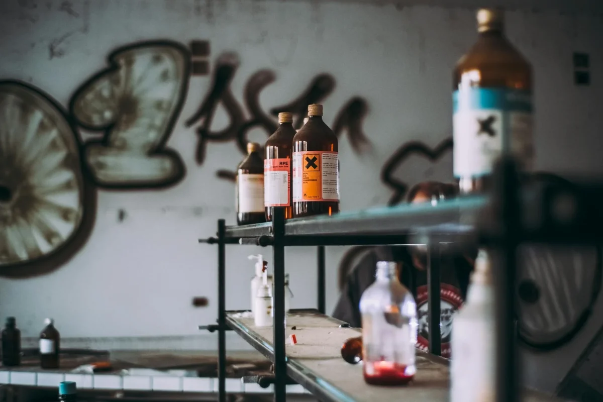 Wood Preservative Chemical Bottle
