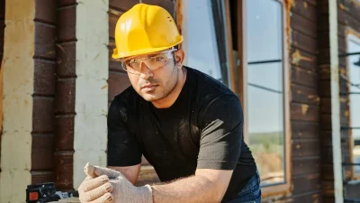 Wood Texture Construction Worker