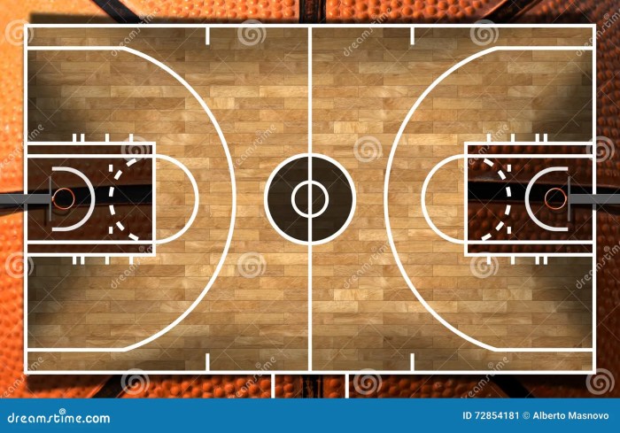 Wooden Basketball Court with Parquet Stock Illustration - Illustration ...