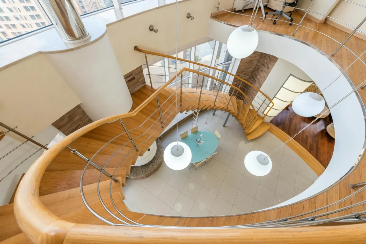 Wooden Staircase Luxury Home Interior