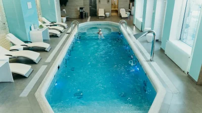 Wooden Swimming Pool Interior Design Hardwood Floor