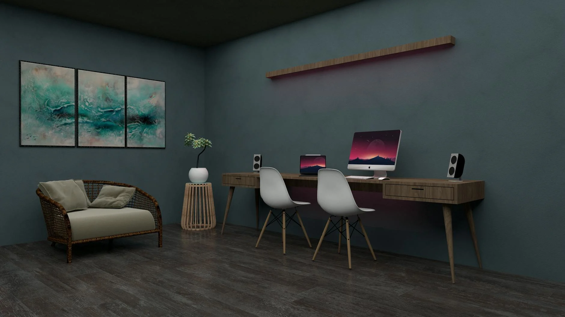 Lantai Parket untuk Kantor - Solusi Profesional dan Elegan 1 Interior kantor modern dengan lantai parket kayu warna terang