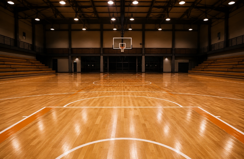 Lantai Kayu Lapangan Basket: Jati, Merbau atau Maple? Panduan 2026 1 lantai kayu lapangan basket profesional indoor
