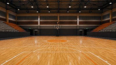 lantai lapangan basket