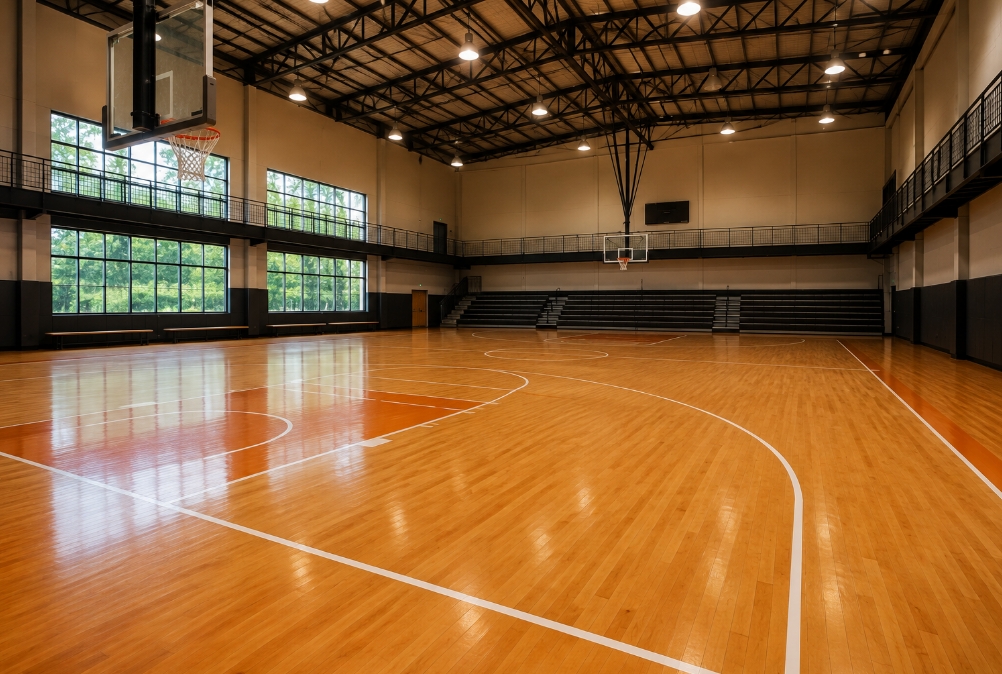 Lantai Lapangan Basket Indoor Surabaya: Material & Checklist Ruangan 2026 1 lantai lapangan basket indoor surabaya kayu vinyl