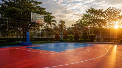 lantai lapangan basket outdoor Surabaya tahan cuaca