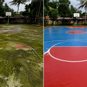 Lantai Parket Klungkung - Jual & Pasang Kayu Premium | LantaiParket.id 4 masalah lumut lapangan basket outdoor Indonesia